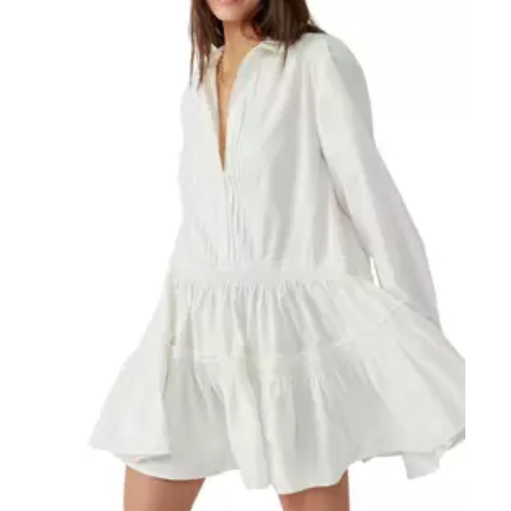 free people billie mini white dress